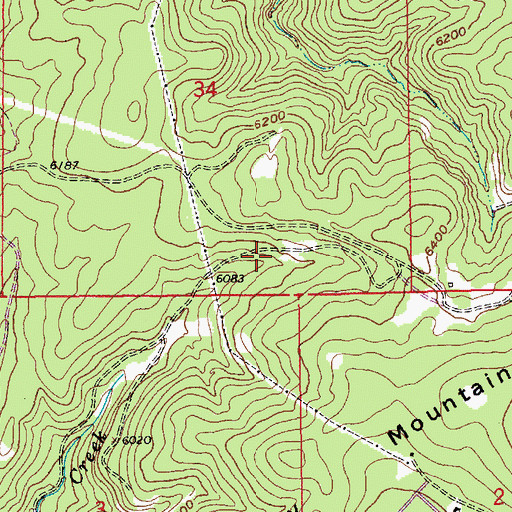 Topographic Map of Reliance Mine, SD