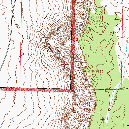Topographic Map of Toroweap Cliffs, AZ