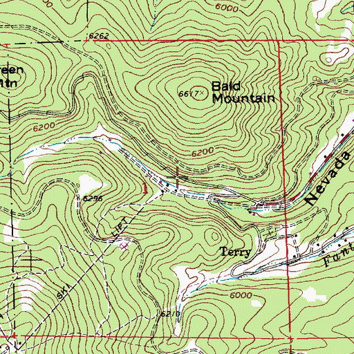 Topographic Map of Ben Hur Mine (historical), SD