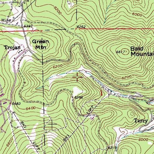 Topographic Map of Baltimore Mine (historical), SD