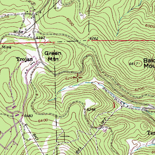 Topographic Map of Snowstorm Mine (historical), SD