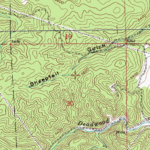 Topographic Map of Pennsylvania Mine, SD
