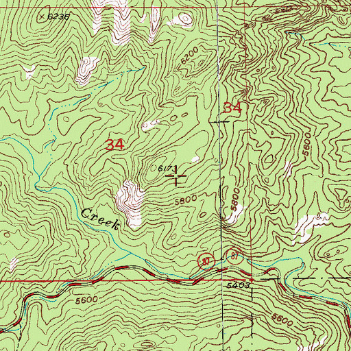 Topographic Map of Rossville (historical), SD