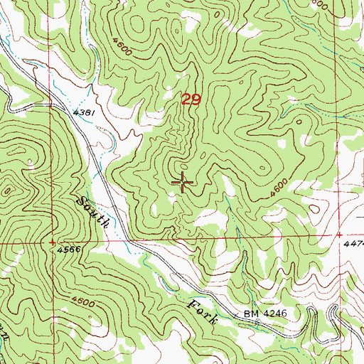 Topographic Map of Bakerville (historical), SD