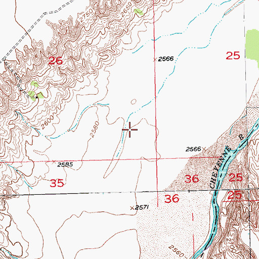 Topographic Map of Phinney (historical), SD