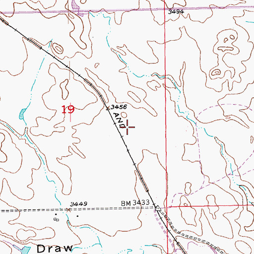 Topographic Map of Urban (historical), SD