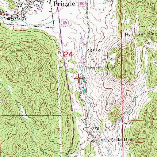 Topographic Map of Gears Ranch (historical), SD