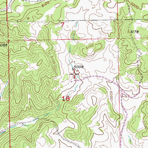 Topographic Map of McClures Ranch (historical), SD