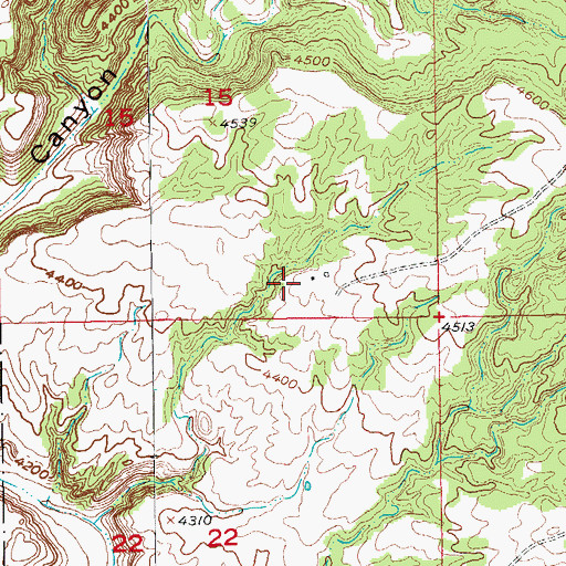 Topographic Map of Snyders Ranch (historical), SD