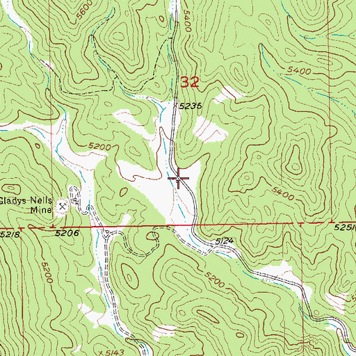 Topographic Map of Warren Ranch (historical), SD