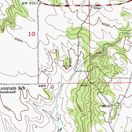 Topographic Map of Babcocks Ranch (historical), SD