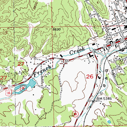 Topographic Map of Collins Ranch (historical), SD