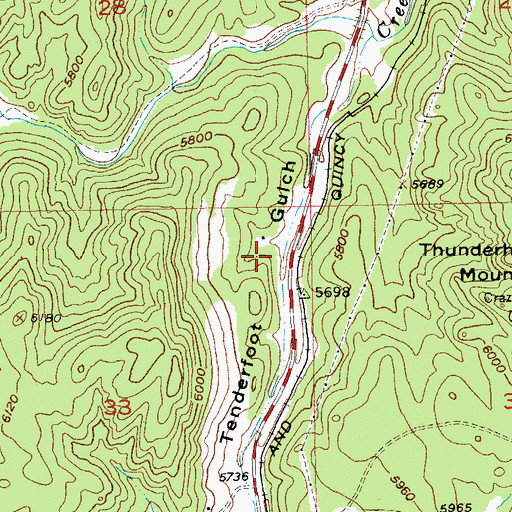 Topographic Map of Tenderfoot (historical), SD