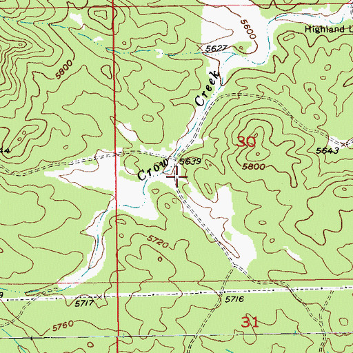 Topographic Map of McKinney Ranch (historical), SD
