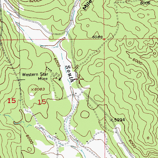 Topographic Map of Belmores Ranch (historical), SD