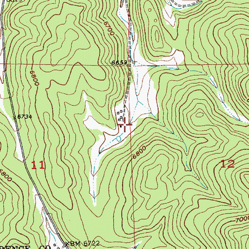 Topographic Map of Tepee (historical), SD