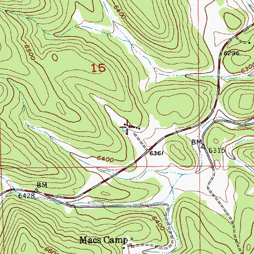 Topographic Map of McQuaig (historical), SD