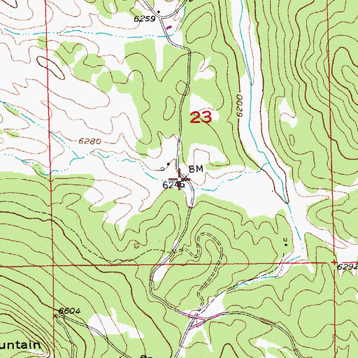 Topographic Map of Gillettes Ranch (historical), SD