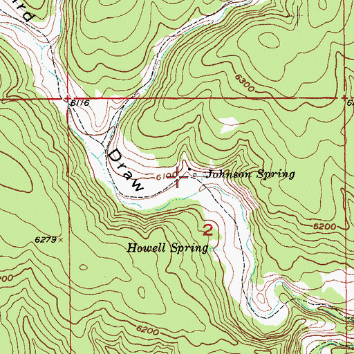 Topographic Map of Comptons Ranch (historical), SD