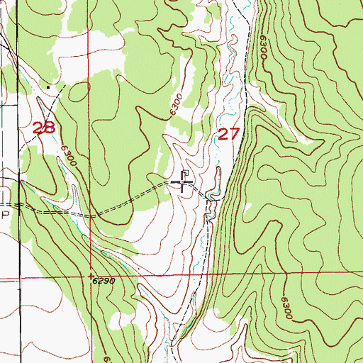 Topographic Map of Hawks Ranch (historical), SD
