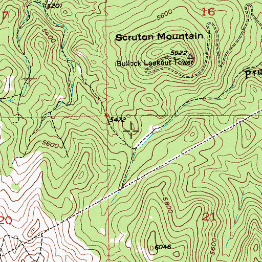 Topographic Map of Gold Dirt Mine (historical), SD