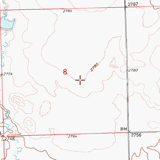 Topographic Map of Clough (historical), SD