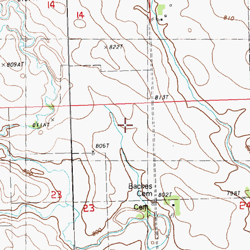 Topographic Map of Opal (historical), SD