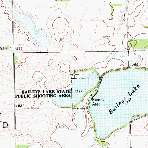 Topographic Map of Julian (historical), SD