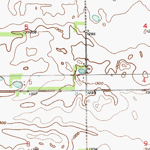Topographic Map of Frisby (historical), SD