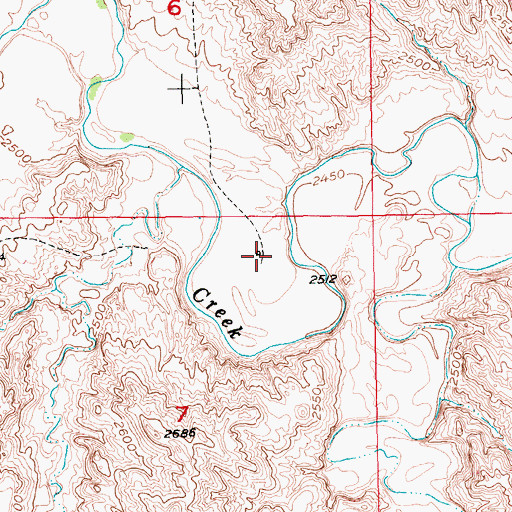 Topographic Map of Hereford (historical), SD