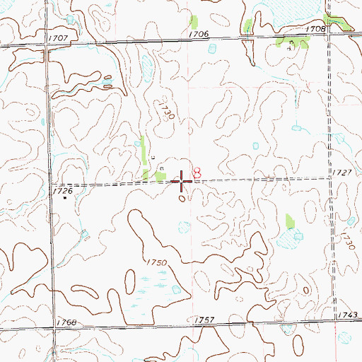 Topographic Map of Pleasant View School (historical), SD