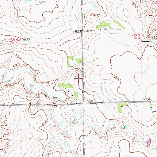 Topographic Map of Bemis School (historical), SD