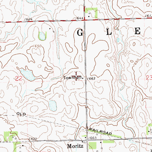 Topographic Map of Moritz School (historical), SD