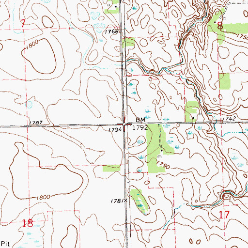 Topographic Map of Spring Dell School (historical), SD