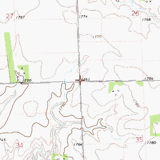 Topographic Map of Sunny Slope School (historical), SD