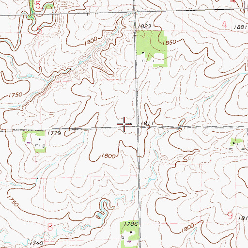 Topographic Map of Pleasant View School (historical), SD