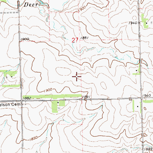 Topographic Map of Mikkelson School (historical), SD