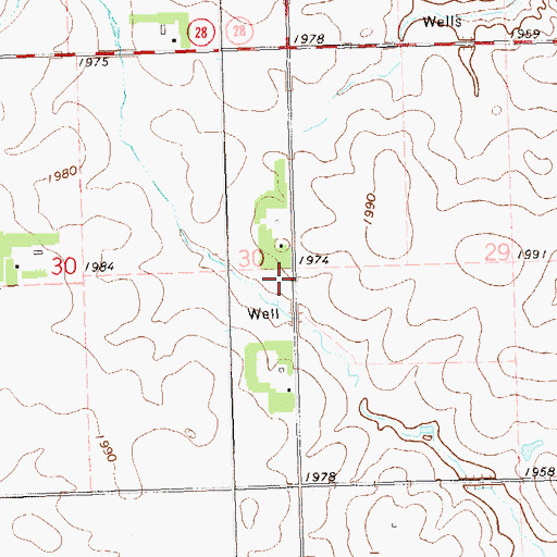 Topographic Map of Hillside School (historical), SD