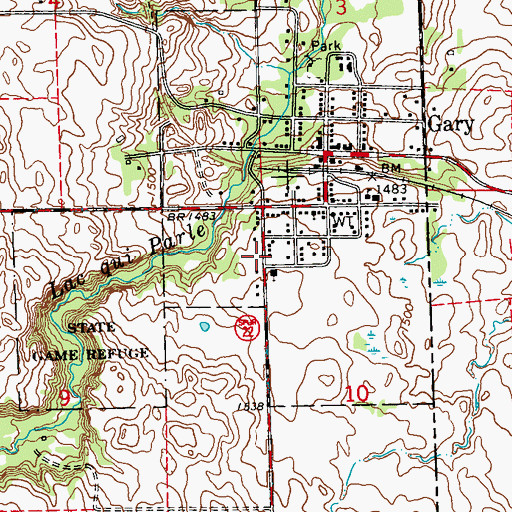 Topographic Map of Saint Peters Church, SD
