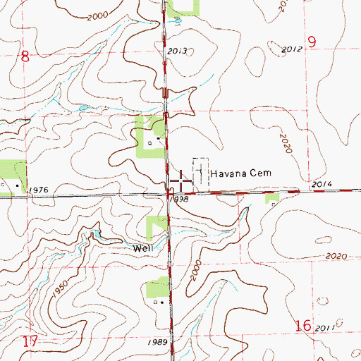 Topographic Map of Evangelical Lutheran Church (historical), SD