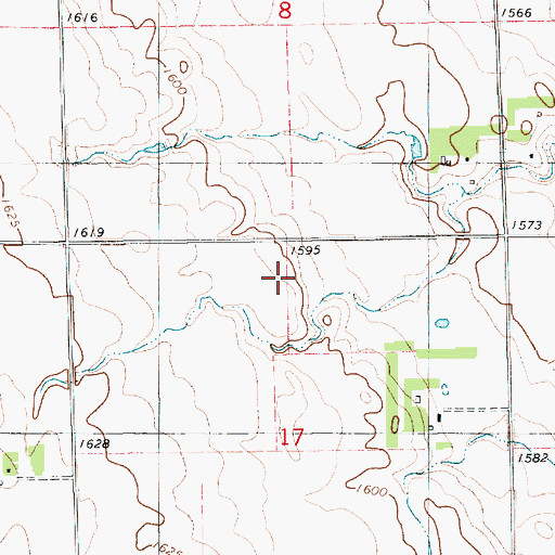 Topographic Map of Hillside School (historical), SD