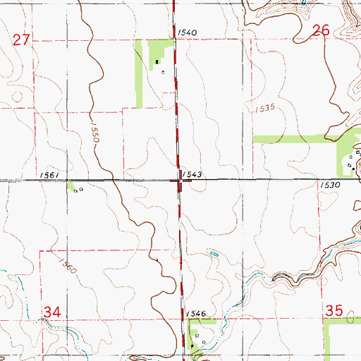 Topographic Map of Wenzel School (historical), SD