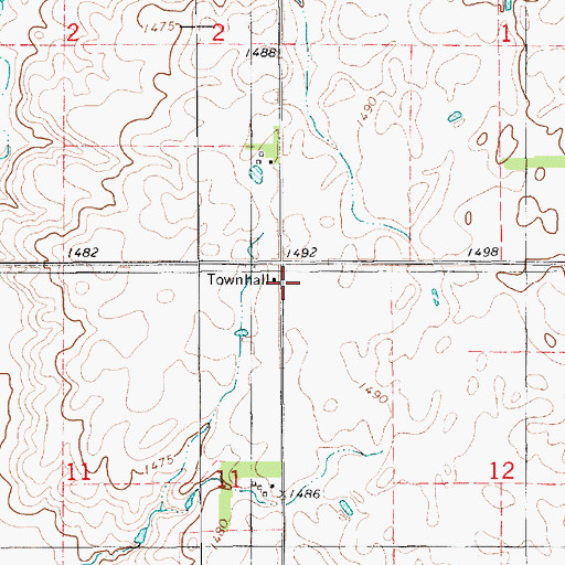 Topographic Map of Schroeder School, SD