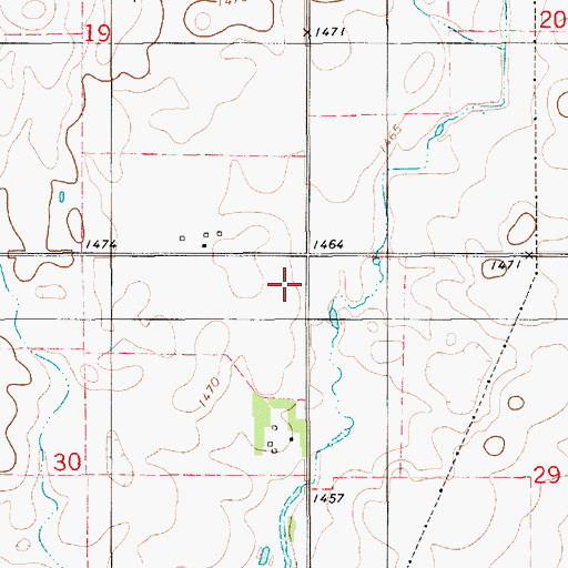 Topographic Map of Claybaugh School (historical), SD