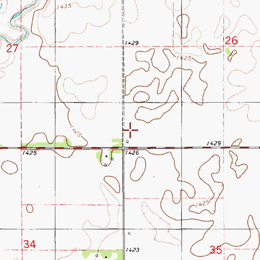 Topographic Map of Evans School (historical), SD