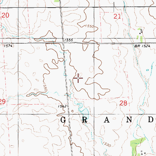 Topographic Map of Brownsdale (historical), SD