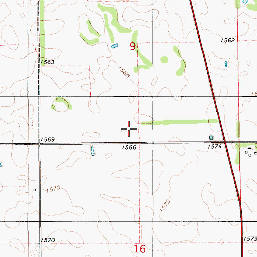Topographic Map of Van Vuren School (historical), SD