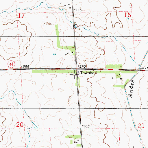 Topographic Map of Clark School (historical), SD