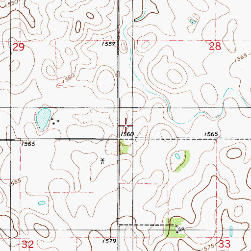 Topographic Map of Hennink School (historical), SD