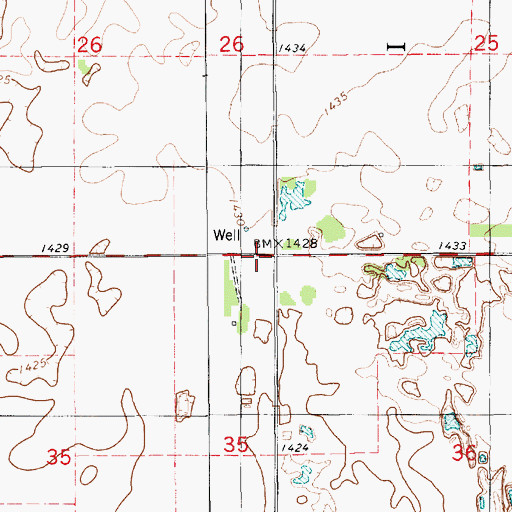Topographic Map of Maitland (historical), SD